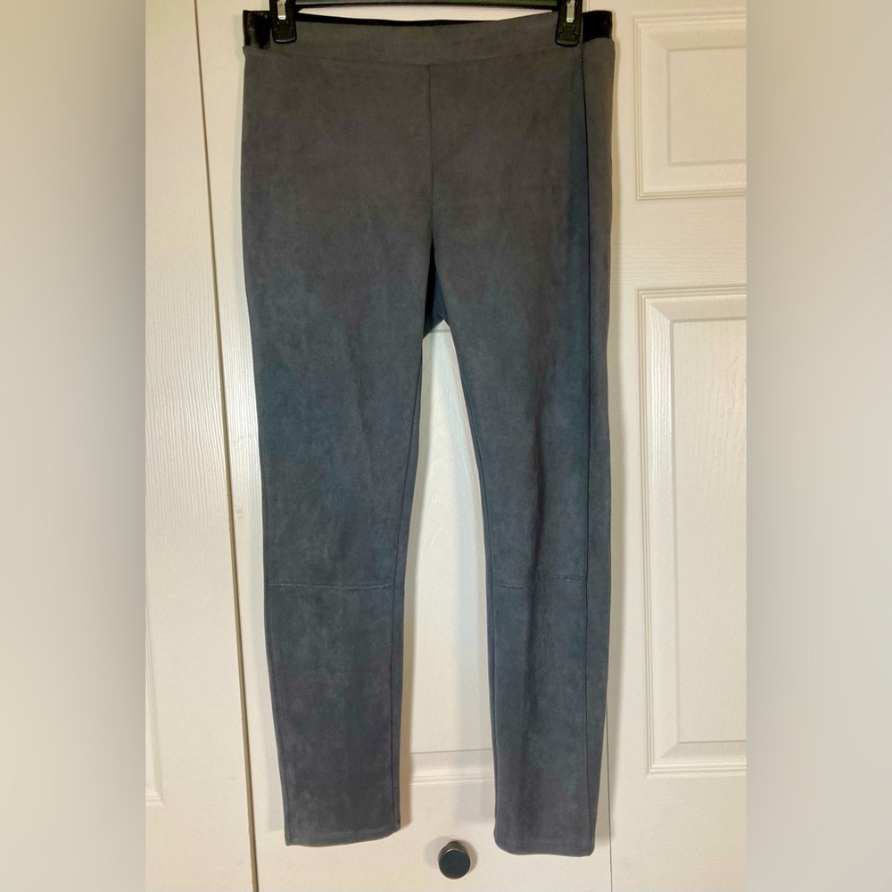 Gray vegan suede “The Legging” White House Black Market. Size 10.